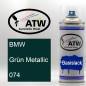 Preview: BMW, Grün Metallic, 074: 400ml Sprühdose, von ATW Autoteile West.